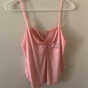 Wet Seal Light Pink Criss Cross Front Top
